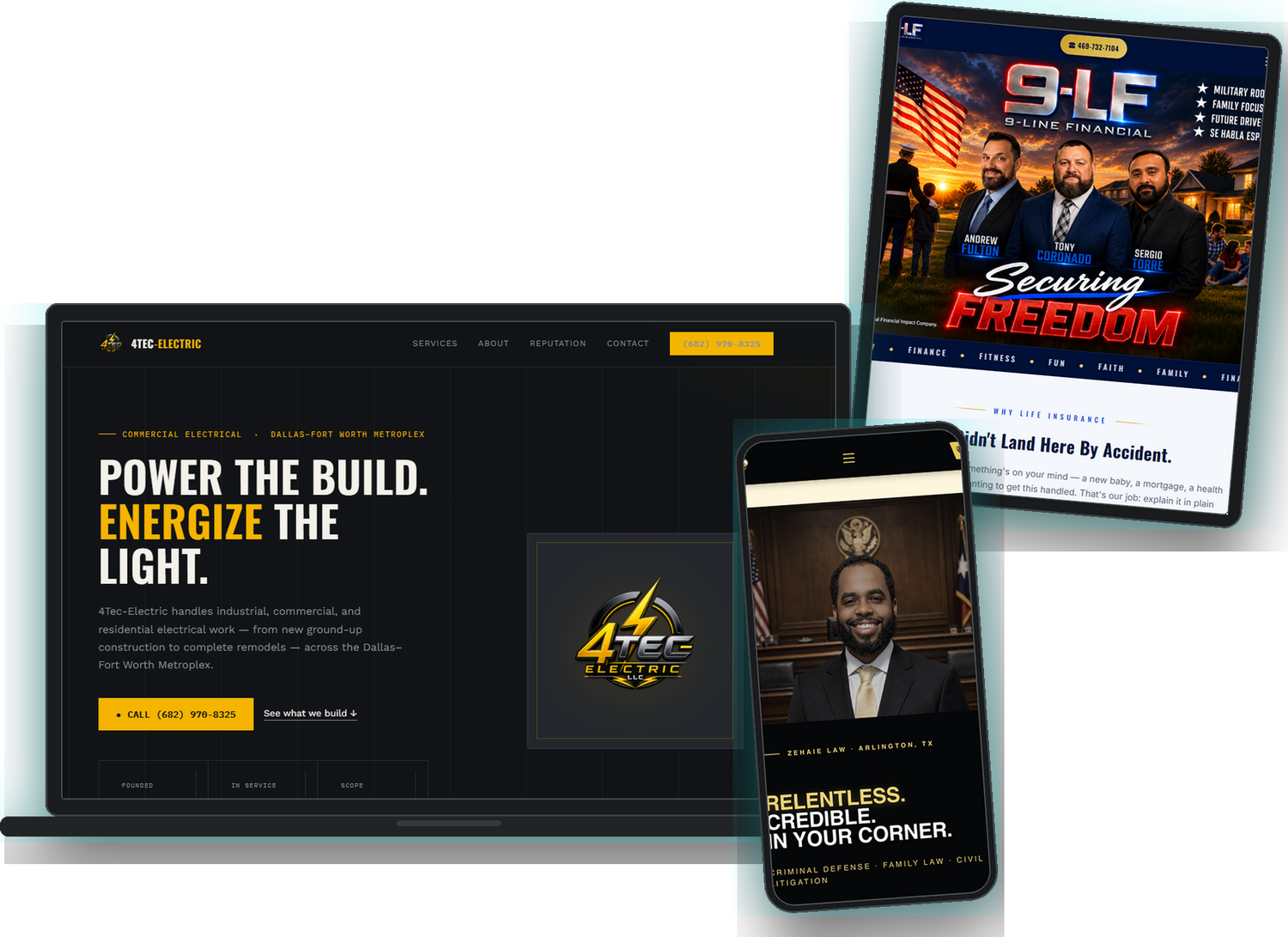 Websites and brand campaigns built by Mega Mission Media